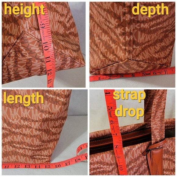 Michael Kors Womens Deep‎ Orange The Michael Large Animal Print Logo Tote… - Picture 8 of 9